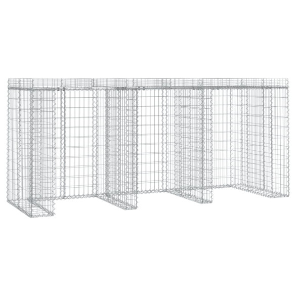 Perete Gabion pentru Pubele Gunoi 270x91x120 cm Fier Galvanizat