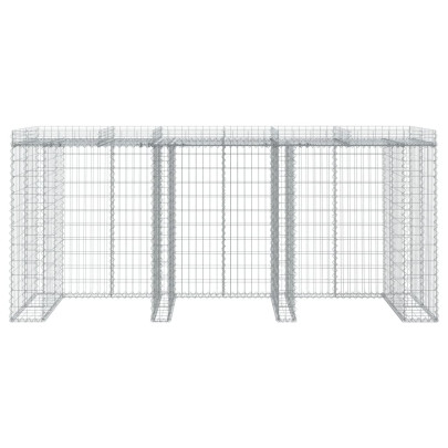 Perete Gabion pentru Pubele Gunoi 270x91x120 cm Fier Galvanizat