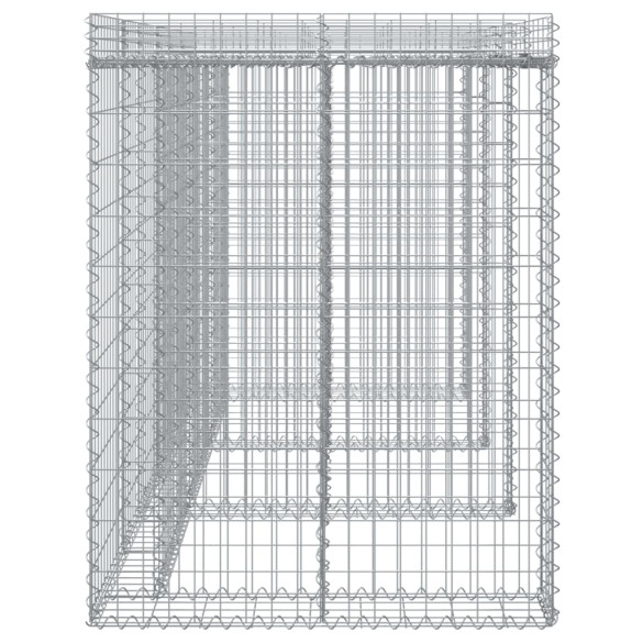 Perete Gabion pentru Pubele Gunoi 270x91x120 cm Fier Galvanizat