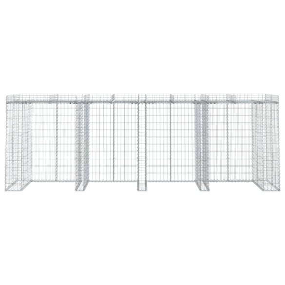 Perete Gabion Pubele Gunoi 350x91x120 cm Fier Galvanizat