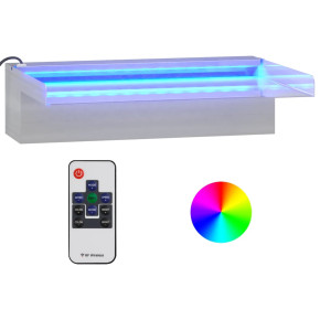 Deversor Cascadă LED RGB 30cm - Oțel Inoxidabil 2