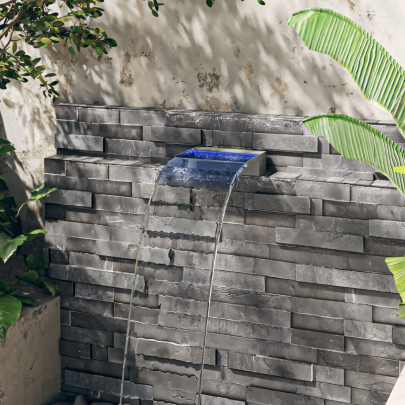 Deversor Cascadă LED RGB 30cm - Oțel Inoxidabil