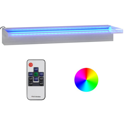 Deversor Cascadă LED RGB 60cm - Oțel Inoxidabil