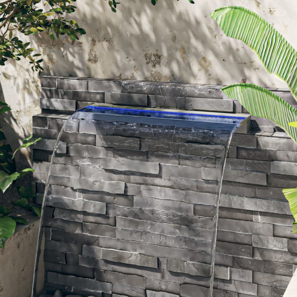 Deversor Cascadă LED RGB 90cm - Oțel Inoxidabil