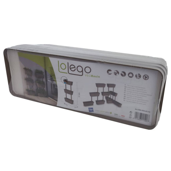 Jardinieră Modulară Grădină - 6 Bucăți - Gri Taupe 100cm