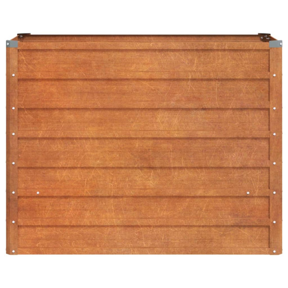 Strat Înălțat Grădină Oțel Corten Rustic - 100x40x77 cm