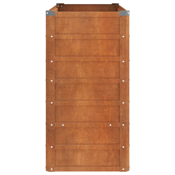 Strat Înălțat Grădină Oțel Corten Rustic - 100x40x77 cm