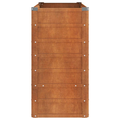 Strat Înălțat Grădină Oțel Corten Rustic - 100x40x77 cm