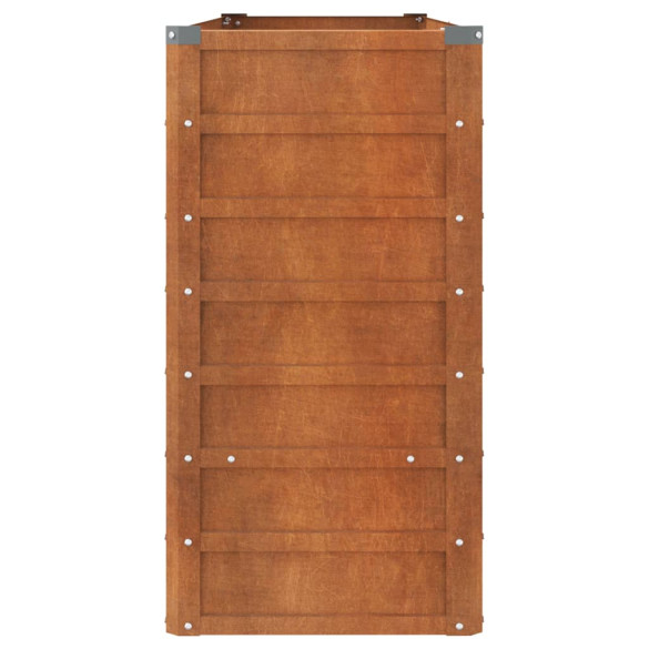 Strat Ridicat Grădină Oțel Corten 160x40x77 cm | Livrare Gratuită