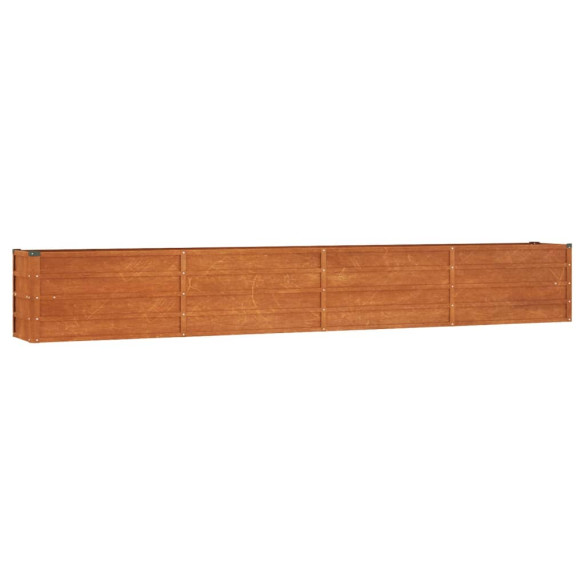 Strat Înălțat Grădină Oțel Corten Rustic - 320x40x45 cm