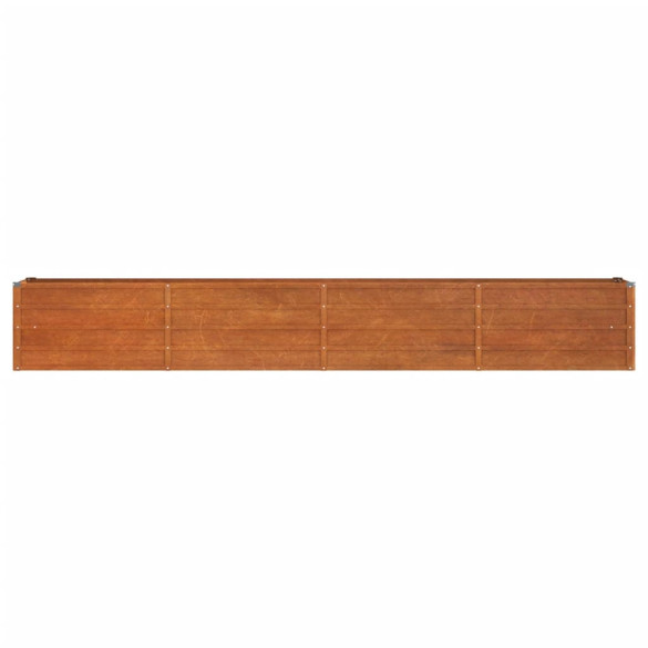 Strat Înălțat Grădină Oțel Corten Rustic - 320x40x45 cm
