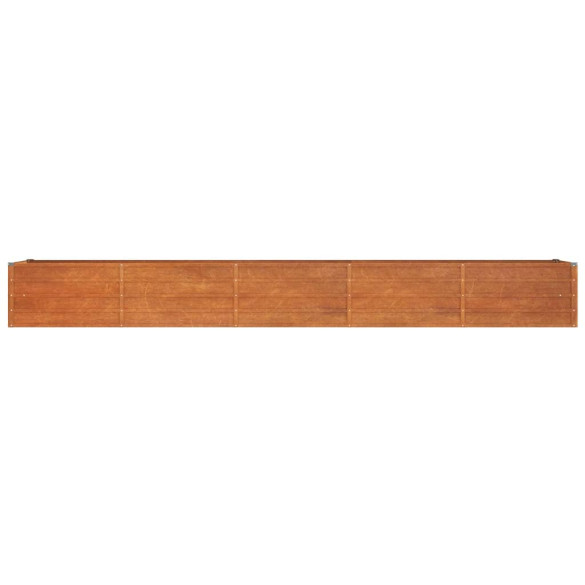 Strat Înălțat Grădină Oțel Corten Rustic 400x80x45 cm