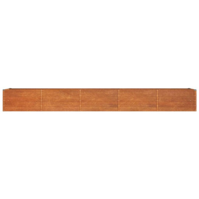 Strat Înălțat Grădină Oțel Corten Rustic 400x80x45 cm