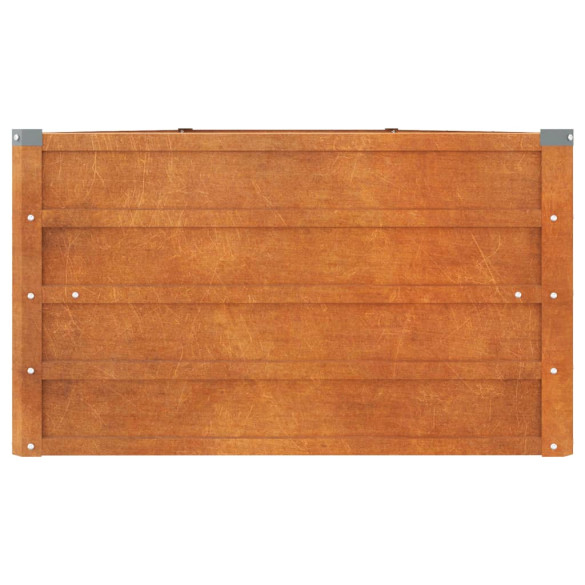 Strat Înălțat Grădină Oțel Corten Rustic 400x80x45 cm