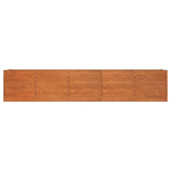 Strat Ridicat Grădină Oțel Corten 400x80x77 cm | Livrare Gratuită