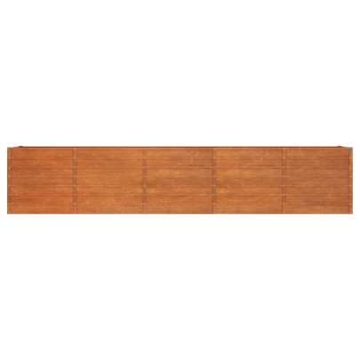 Strat Ridicat Grădină Oțel Corten 400x80x77 cm | Livrare Gratuită