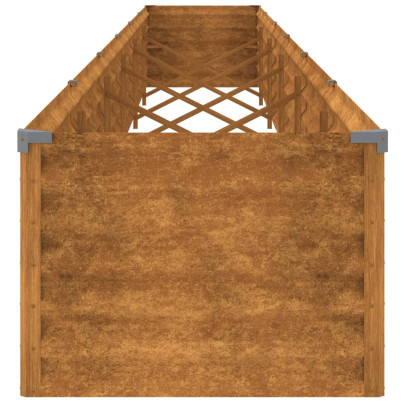 Strat Ridicat Grădină Oțel Corten - 580x50x36 cm