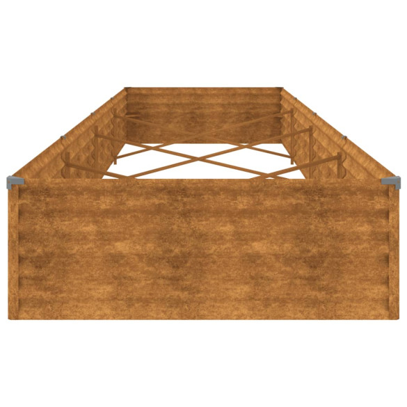 Strat Înălțat Grădină Oțel Corten - 387x100x36 cm