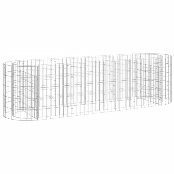 Strat Înălțat Gabion 190x50x50 cm - Fier Galvanizat