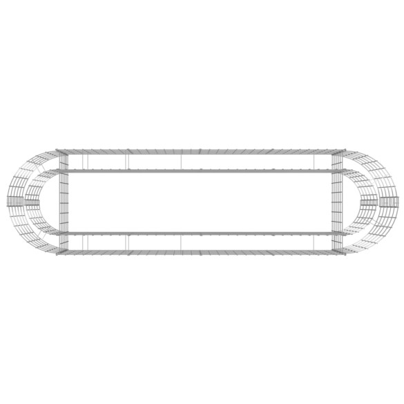 Strat Înălțat Gabion 190x50x50 cm - Fier Galvanizat