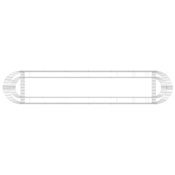 Strat Înălțat Gabion 260x50x50 cm - Fier Galvanizat Rezistent