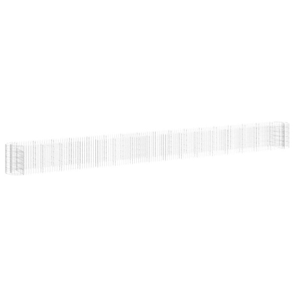 Strat Înălțat Gabion 610x50x50 cm - Fier Galvanizat