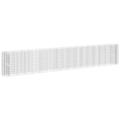 Strat Gabion Înălțat 610x50x100 cm - Fier Galvanizat