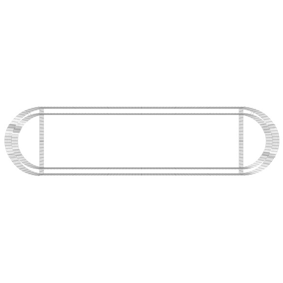 Strat Înălțat Gabion 400x100x50 cm - Fier Galvanizat