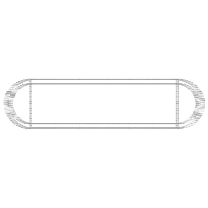 Strat Înălțat Gabion 400x100x50 cm - Fier Galvanizat