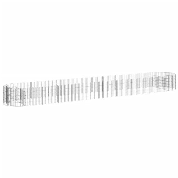 Strat Înălțat Gabion 600x100x50 cm - Fier Galvanizat