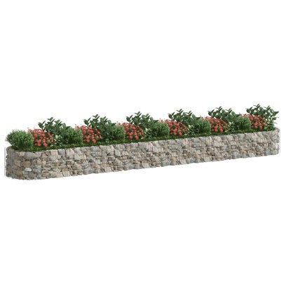 Strat Înălțat Gabion 600x100x50 cm - Fier Galvanizat