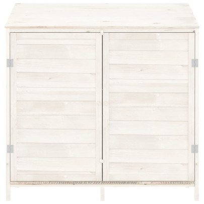 Șopron Grădină Alb - Lemn Natural - Depozitare Instrumente