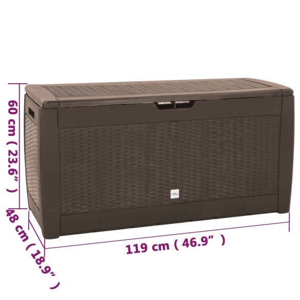 Ladă Depozitare Grădină Maro 119x48x60 cm - 310L