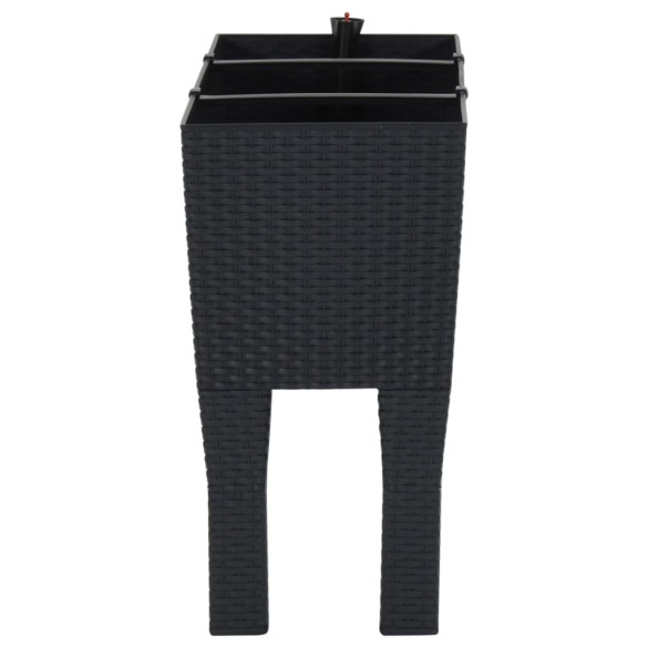 Strat Gradina Inaltat Antracit Ratan PP - 60x25x46 cm