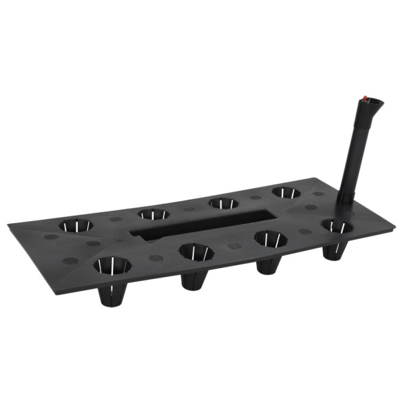 Strat Gradina Inaltat Antracit Ratan PP - 60x25x46 cm