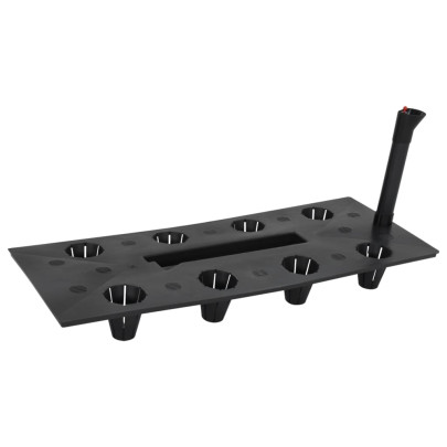 Strat Gradina Inaltat Antracit Ratan PP - 60x25x46 cm