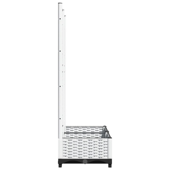 Jardinieră Grădină cu Spalier Alb - 80x40x121,5 cm