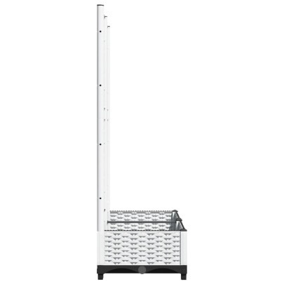 Jardinieră Grădină cu Spalier Alb - 80x40x121,5 cm