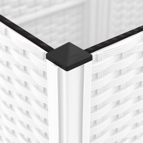 Jardinieră Grădină cu Spalier Alb - 80x40x121,5 cm