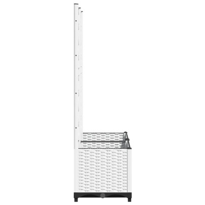 Jardinieră Grădină cu Spalier Alb - 80x40x136 cm