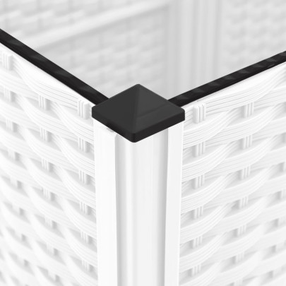 Jardinieră Grădină cu Spalier Alb - 80x40x136 cm