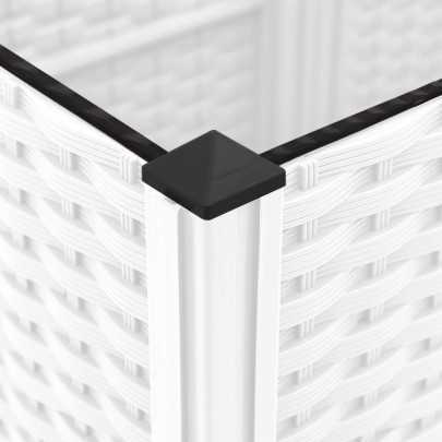 Jardinieră Grădină cu Spalier Alb - 120x40x136 cm PP