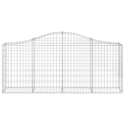Coș Gabion Arcuit 200x30x80/100 cm Fier Galvanizat