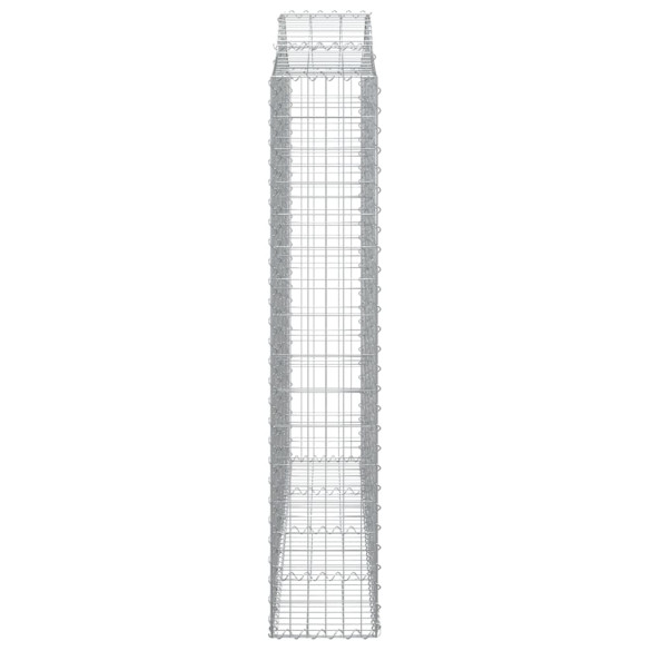 Coș Gabion Arcuit Fier Galvanizat 200x30x160/180 cm