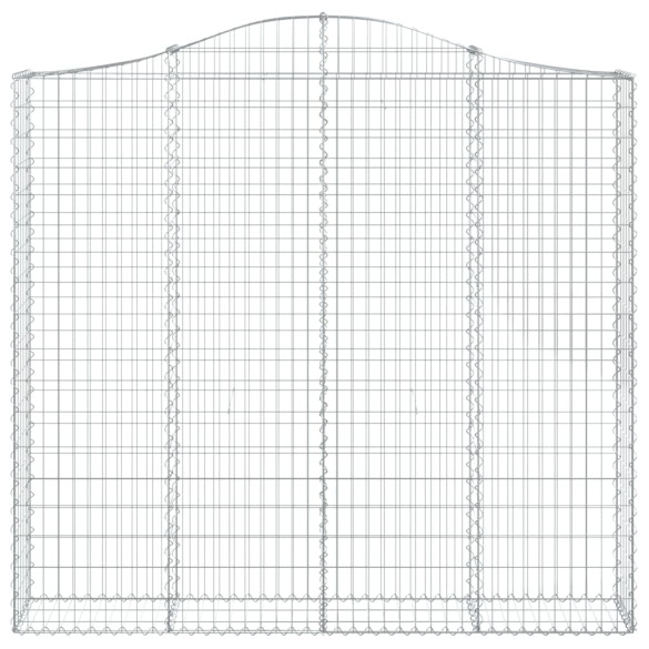 Coș Gabion Arcuit Fier Galvanizat | Barieră Decorativă Grădină