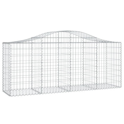 Coș Gabion Arcuit Fier Galvanizat 200x50x80/100 cm