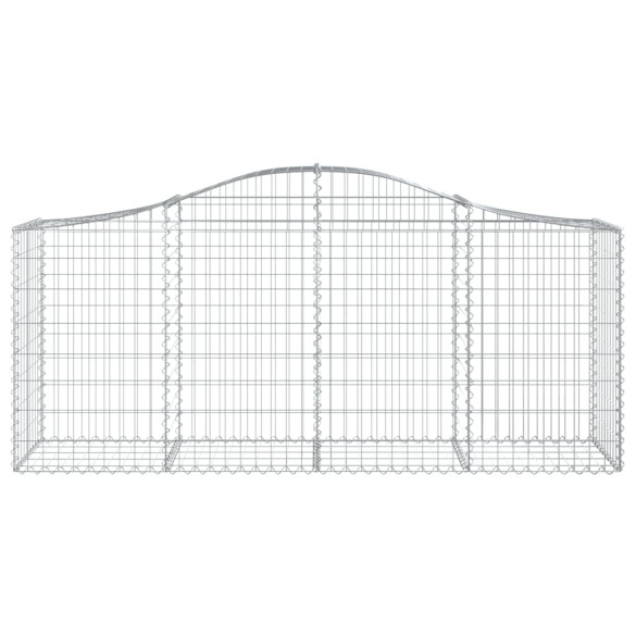Coș Gabion Arcuit Fier Galvanizat 200x50x80/100 cm