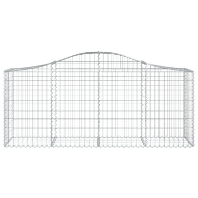 Coș Gabion Arcuit Fier Galvanizat 200x50x80/100 cm