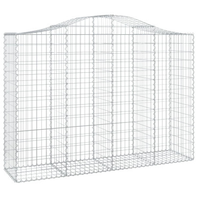 Coș Gabion Arcuit Fier Galvanizat | Barieră Decorativă Grădină