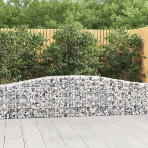Coș Gabion Arcuit Fier Galvanizat | Barieră Decorativă Grădină